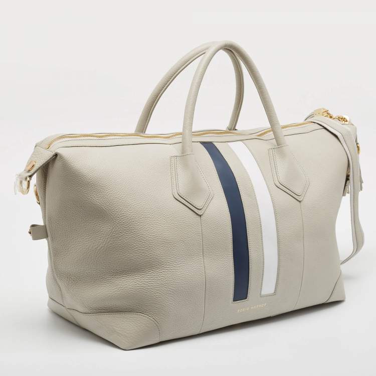Pre Owned 3.1 Phillip Lim Grey Leather Stripe Duffel Bags