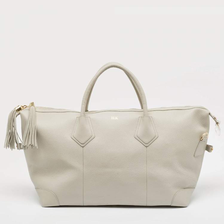Pre Owned 3.1 Phillip Lim Grey Leather Stripe Duffel Bags