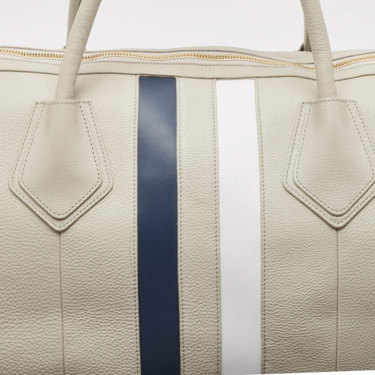 Pre Owned 3.1 Phillip Lim Grey Leather Stripe Duffel Bags