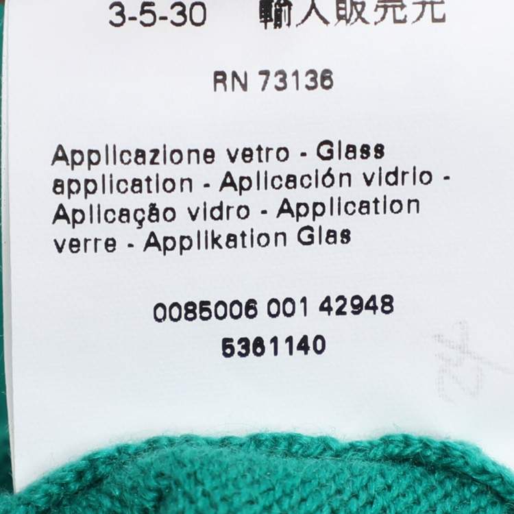 Pre Owned Marina Sport by Marina Rinaldi Green Silk Blend Sweater L