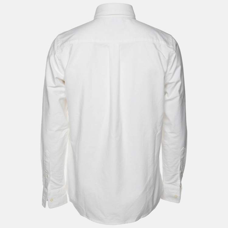 Pre Owned A Bathing Ape White Cotton Button Front Shirt S