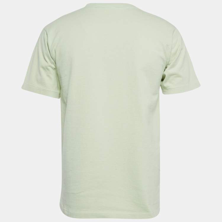 Pre Owned A Bathing Ape Green Cotton Crew Neck T-Shirt M