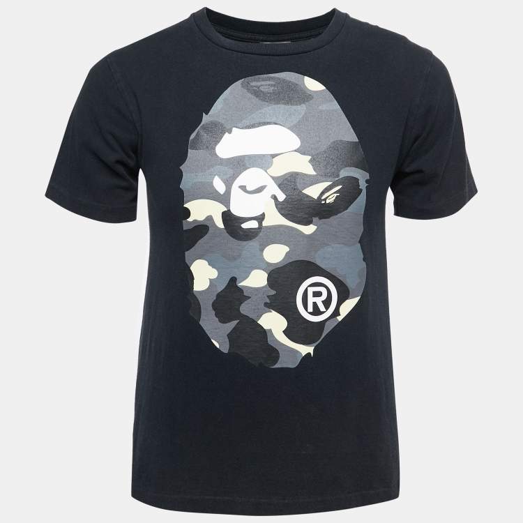 A Bathing Ape Black Graphic Print Crew Neck T Shirt S A Bathing Ape | The  Luxury Closet
