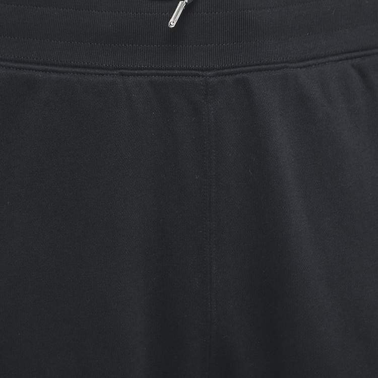 Pre Owned A Bathing Ape Black Printed Cotton Blend Knit Shorts S