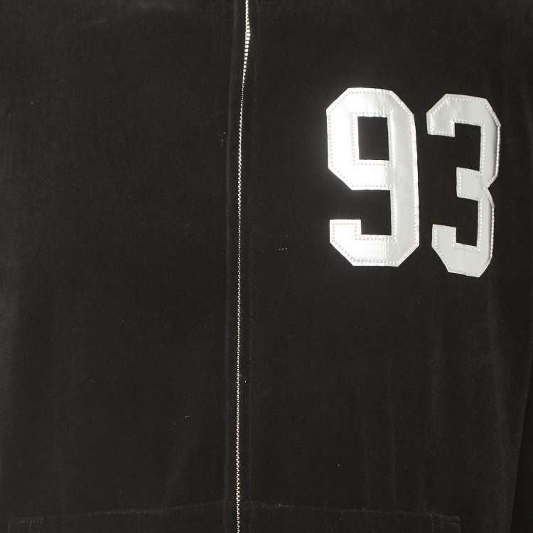 Pre Owned A Bathing Ape Black Velvet Shark Head Hood Zip Front Jacket XL