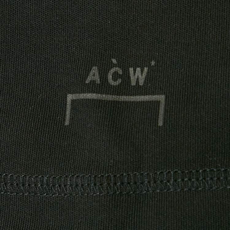 Pre Owned A Cold Wall Black Jersey and Mesh Mock Neck T-Shirt S