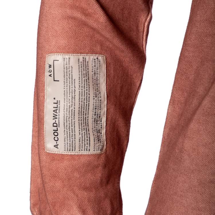 Pre Owned A Cold Wall Sandstone Orange Pique Knit Half Zipper Front Sweatshirt M