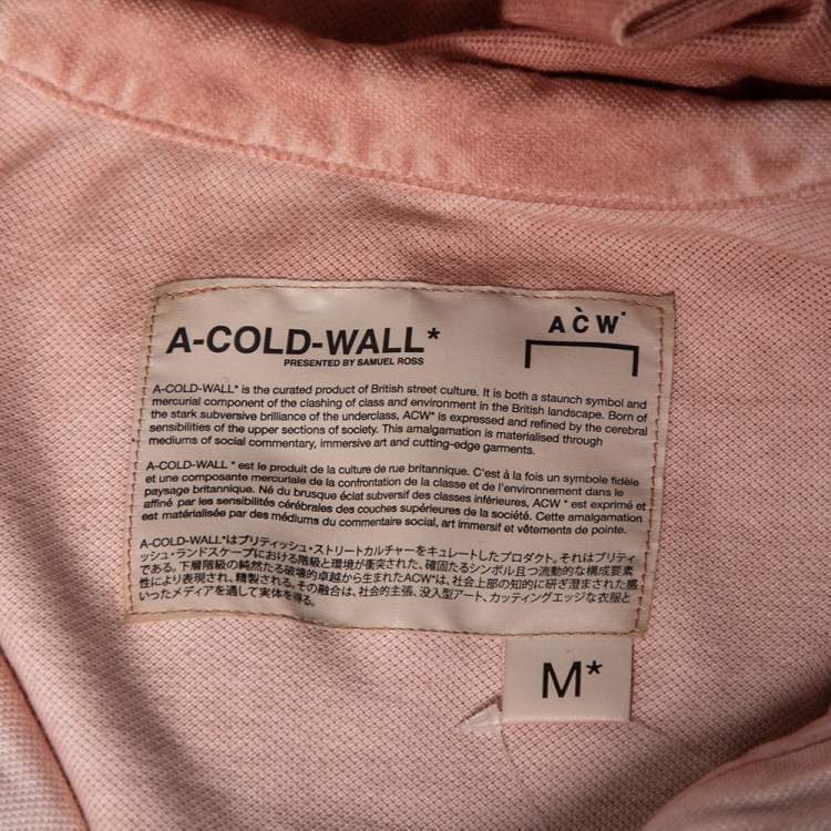 Pre Owned A Cold Wall Sandstone Orange Pique Knit Half Zipper Front Sweatshirt M