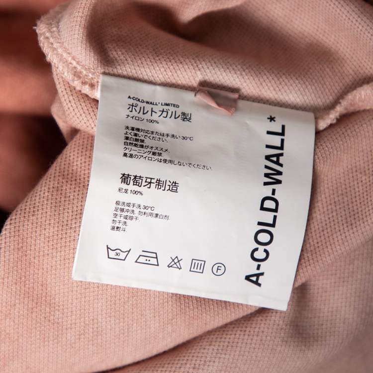 Pre Owned A Cold Wall Sandstone Orange Pique Knit Half Zipper Front Sweatshirt M