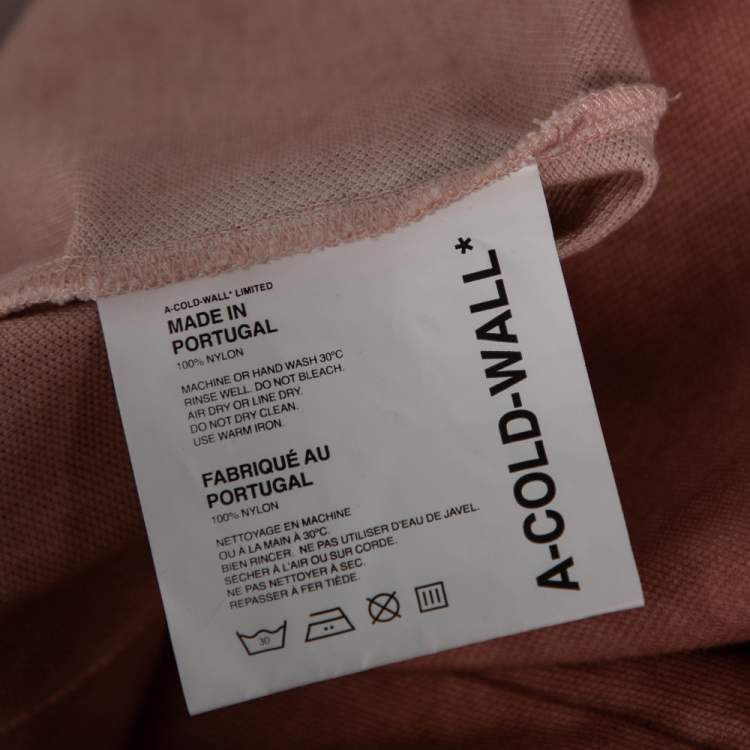 Pre Owned A Cold Wall Sandstone Orange Pique Knit Half Zipper Front Sweatshirt M