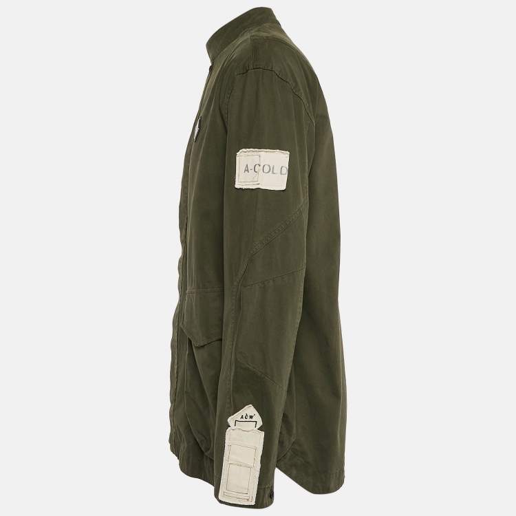 Pre Owned A Cold Wall Military Green Cotton Cargo Shirt M