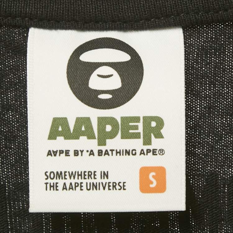 Pre Owned AApe by A Bathing Ape Black Jersey Apper Applique T-Shirt S
