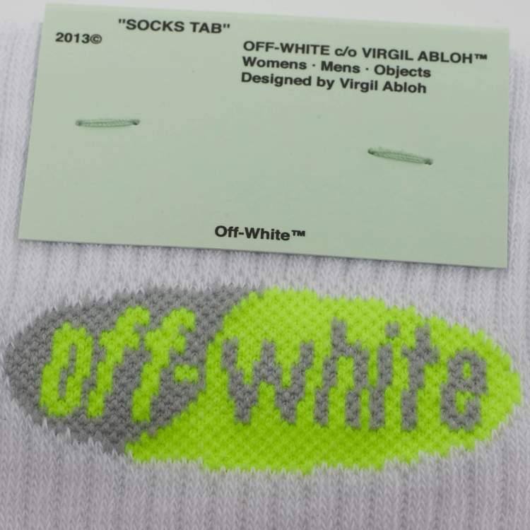 مملوكة مسبقًا Off White White Split Logo Cotton Socks One Size