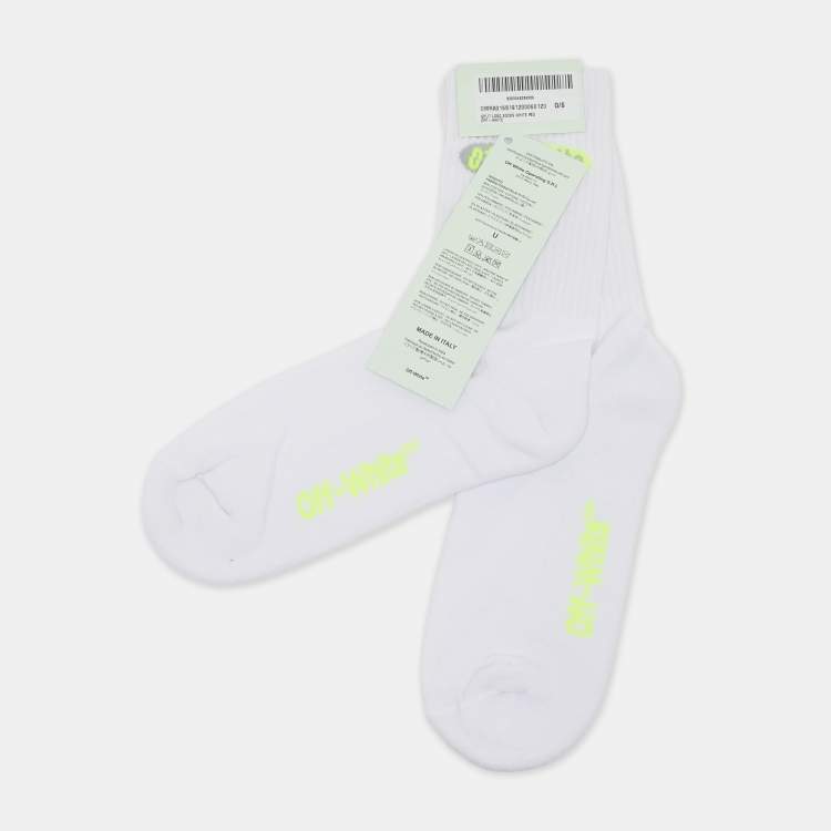 مملوكة مسبقًا Off White White Split Logo Cotton Socks One Size