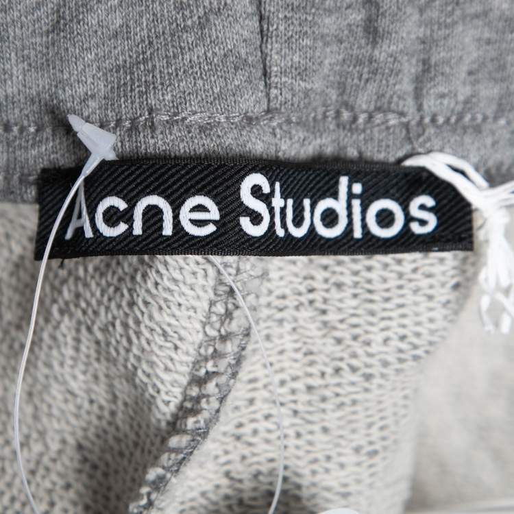 Pre Owned Acne Studios Grey Cotton Sweatpants L