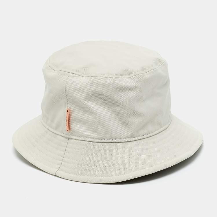 Pre Owned Acne Studio Beige Bucket Hat Size 59CM