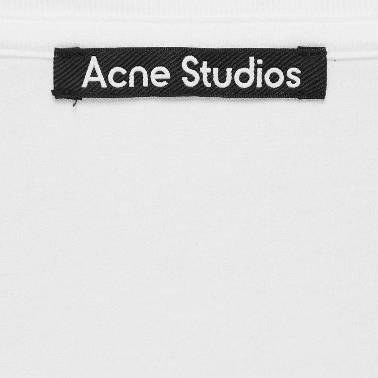 Pre Owned Acne Studios White Cotton Crew Neck T-Shirt XL