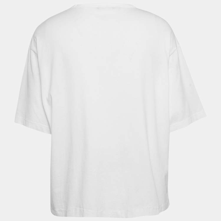 Pre Owned Acne Studios White Cotton Crew Neck T-Shirt XL