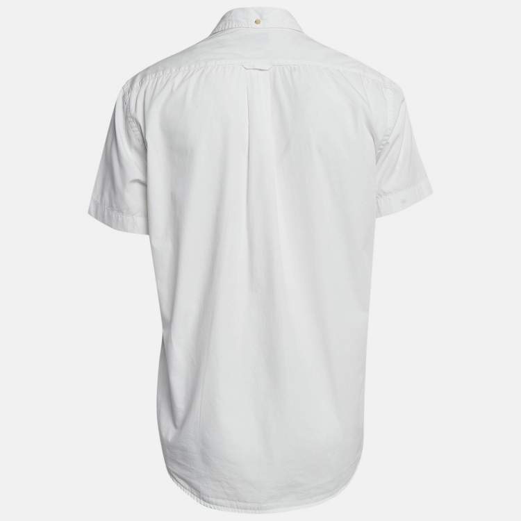 Pre Owned Acne Studios White Cotton Short Sleeve Shirt L