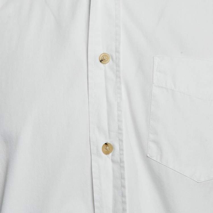 Pre Owned Acne Studios White Cotton Short Sleeve Shirt L