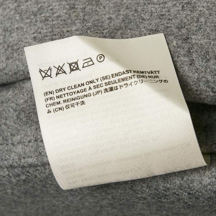 Pre Owned Acne Studios Grey Wool Blend Long Shirt and Pants Set L