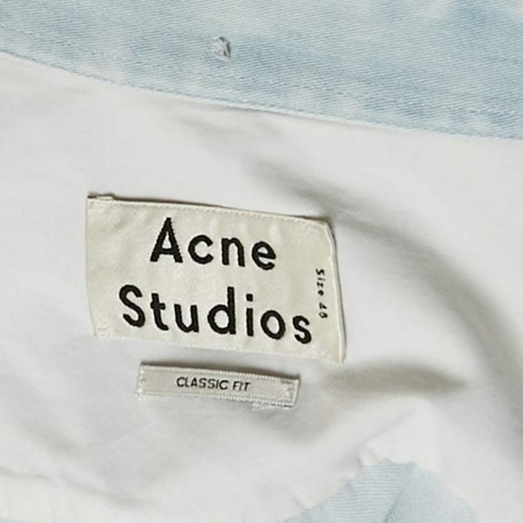 Pre Owned Acne Studios Blue Isherwood Denim Long Sleeve Shirt M