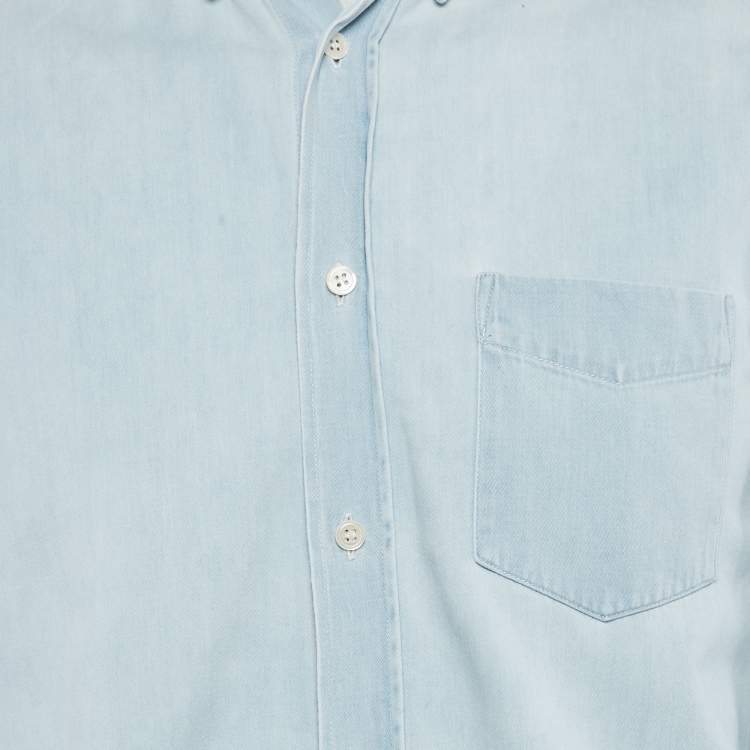 Pre Owned Acne Studios Blue Isherwood Denim Long Sleeve Shirt M