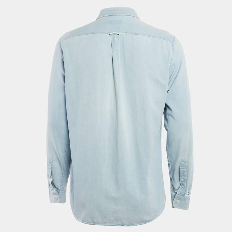 Pre Owned Acne Studios Blue Isherwood Denim Long Sleeve Shirt M