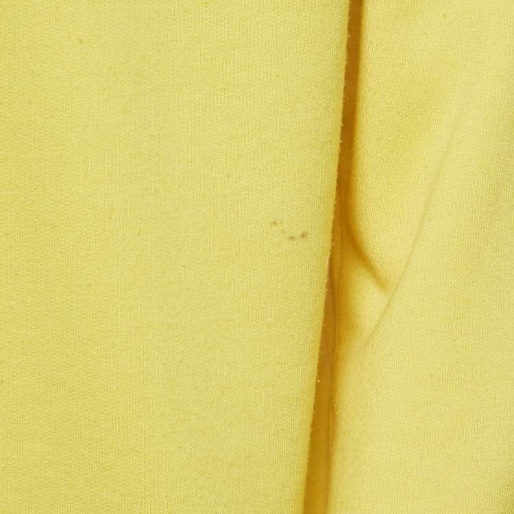 Pre Owned Acne Studios Yellow Knit Casey Crinkle Sweatshirt M