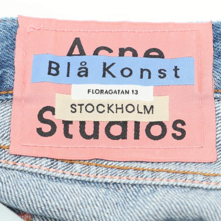 Pre Owned Acne Studios Faded Blue Denim Jeans L
