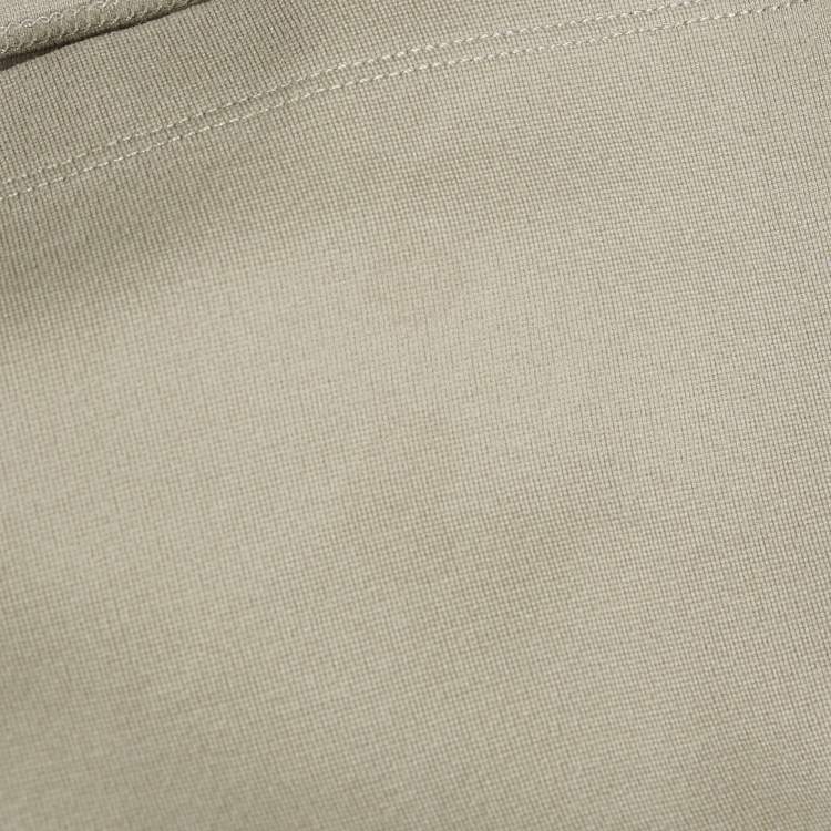 Pre Owned Acne Studios Beige Logo Neck Jersey Long Sleeve T-Shirt L