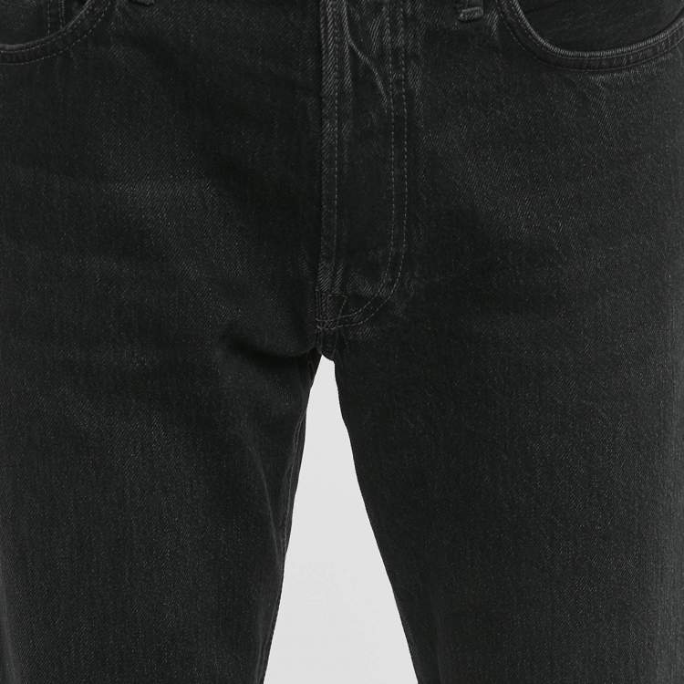 Pre Owned Acne Studios Black Denim 1996 Regular Fit Jeans L Waist 32"