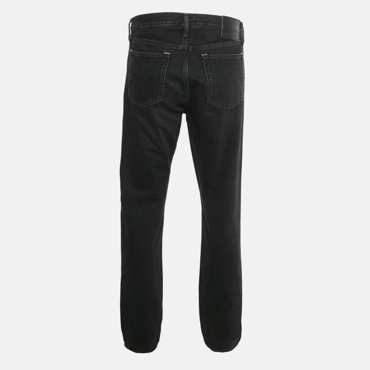 Pre Owned Acne Studios Black Denim 1996 Regular Fit Jeans L Waist 32"