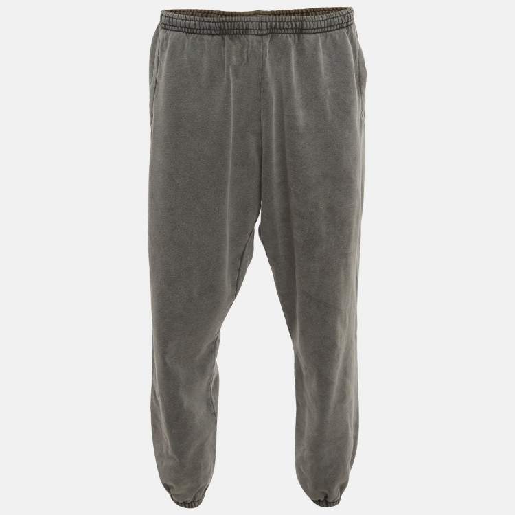 Pre Owned Acne Studios Grey Cotton Knit Sweatpants M
