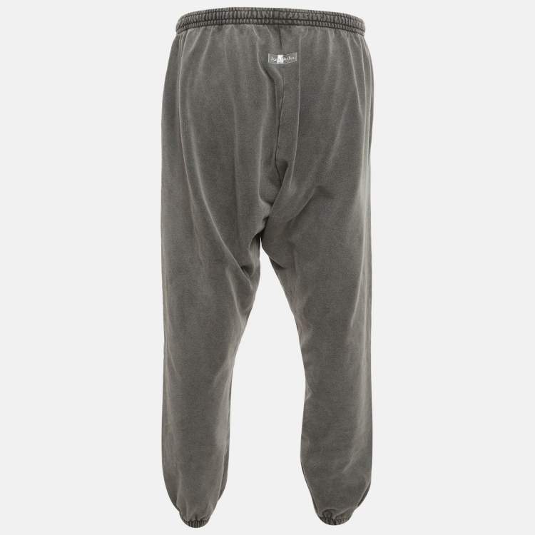 Pre Owned Acne Studios Grey Cotton Knit Sweatpants M