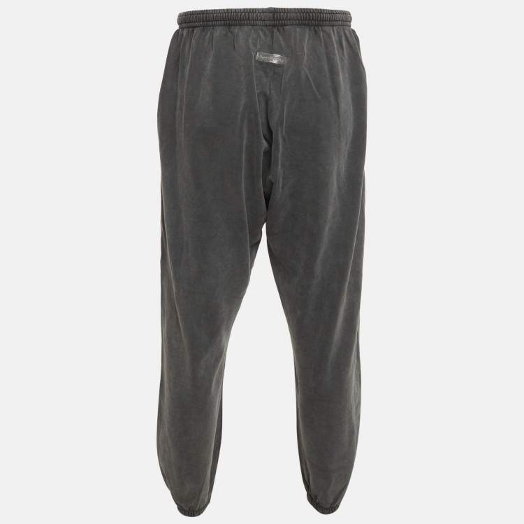 Pre Owned Acne Studios Grey Cotton Knit Sweatpants L