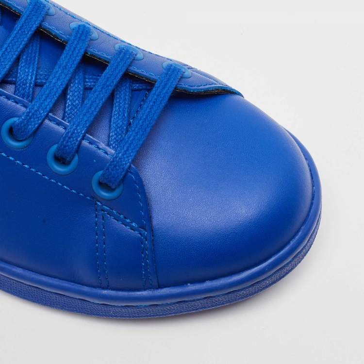Pre Owned Adidas By Raf Simons Blue Leather Stan Smith Sneakers Size 38