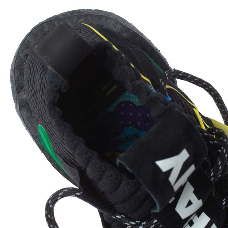 Pre Owned Adidas x Pharrell Williams Crazy Byw Lvl X Multicolor Mesh And Suede Sneakers Size 45.5