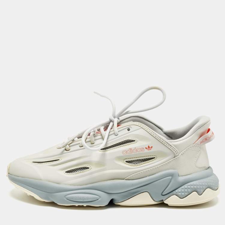 Pre Owned Adidas Size 41.5 Grey Synthetic Leather Ozweego Celox Dash Lace Up Sneakers