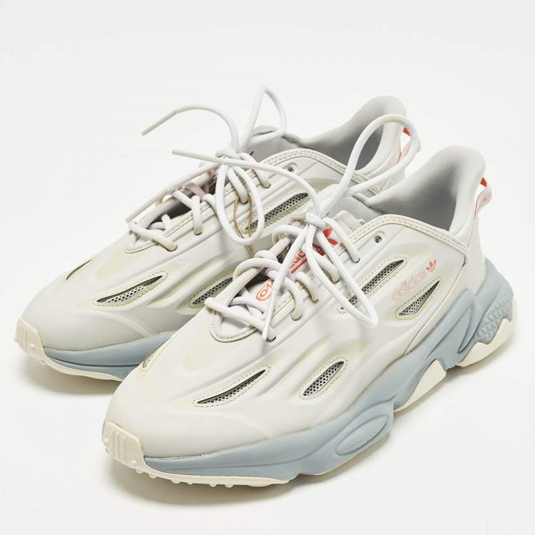 Pre Owned Adidas Size 41.5 Grey Synthetic Leather Ozweego Celox Dash Lace Up Sneakers