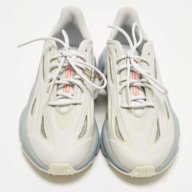 Pre Owned Adidas Size 41.5 Grey Synthetic Leather Ozweego Celox Dash Lace Up Sneakers