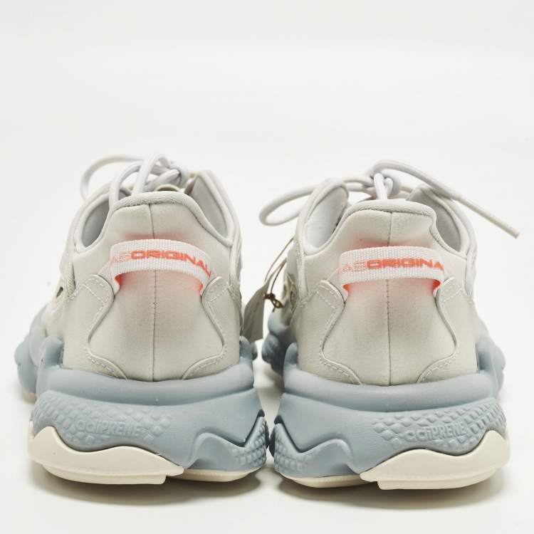 Pre Owned Adidas Size 41.5 Grey Synthetic Leather Ozweego Celox Dash Lace Up Sneakers