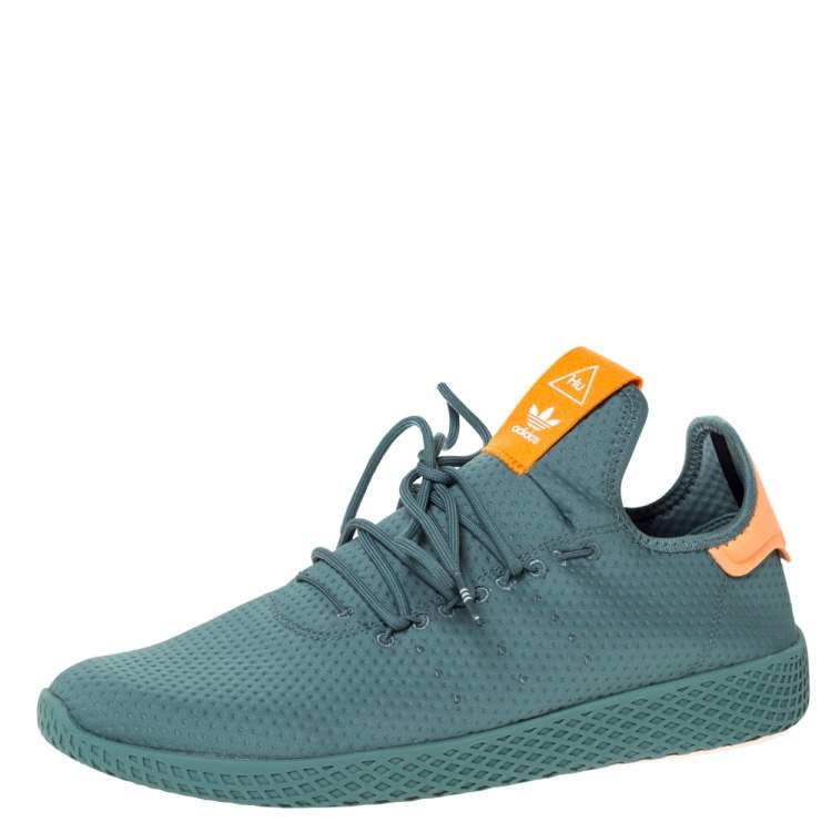 Pharrell Williams x Adidas Raw Green Cotton Knit PW Tennis Hu Sneakers Size  46 Adidas | TLC