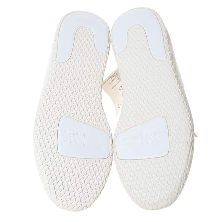 Pre Owned Pharrell Williams x Adidas White Cotton Knit PW Tennis Hu Sneakers Size 46