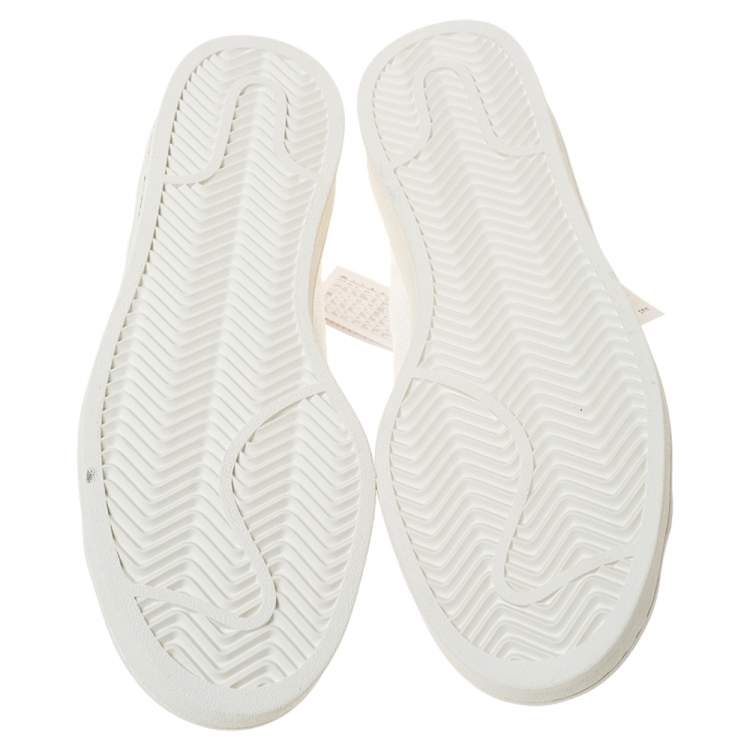 Pre Owned Adidas x United Arrows & Sons White Knit Fabric Campus Se Slamjam Sneaker Size 46.5
