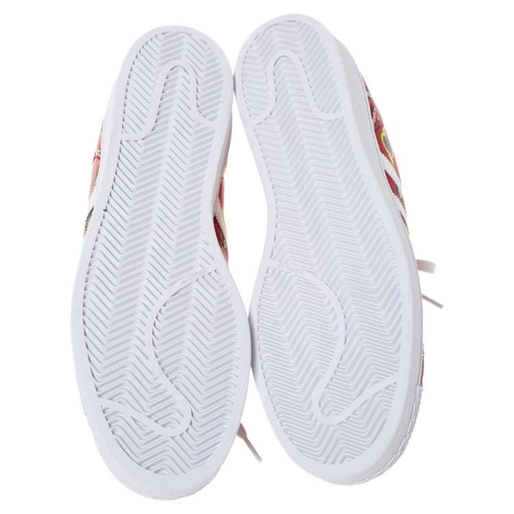 مملوكة مسبقًا Adidas Multicolor Leather Superstar Nigo Bearfoot Sneaker Size 46
