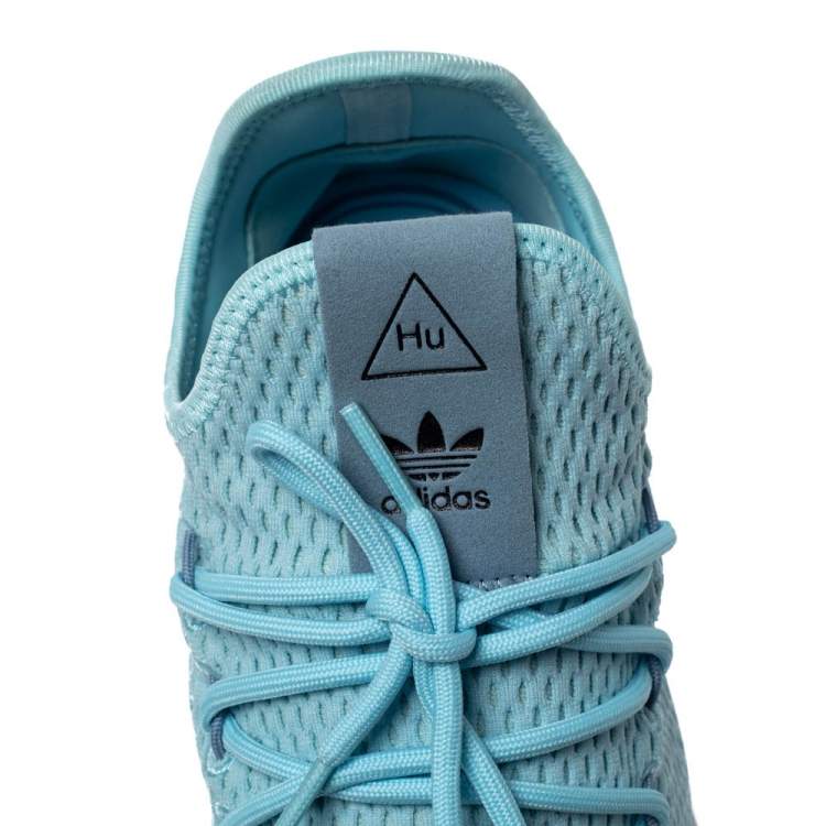 Pre Owned Pharrell Williams x Adidas Blue Cotton Knit PW Tennis Hu Sneakers Size 46 