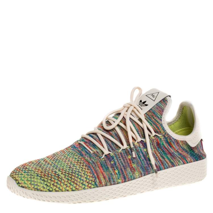 borracho Oclusión solapa Adidas Multicolor Cotton Knit Pharrell Williams Tennis Hu Sneakers Size 46  Adidas | TLC