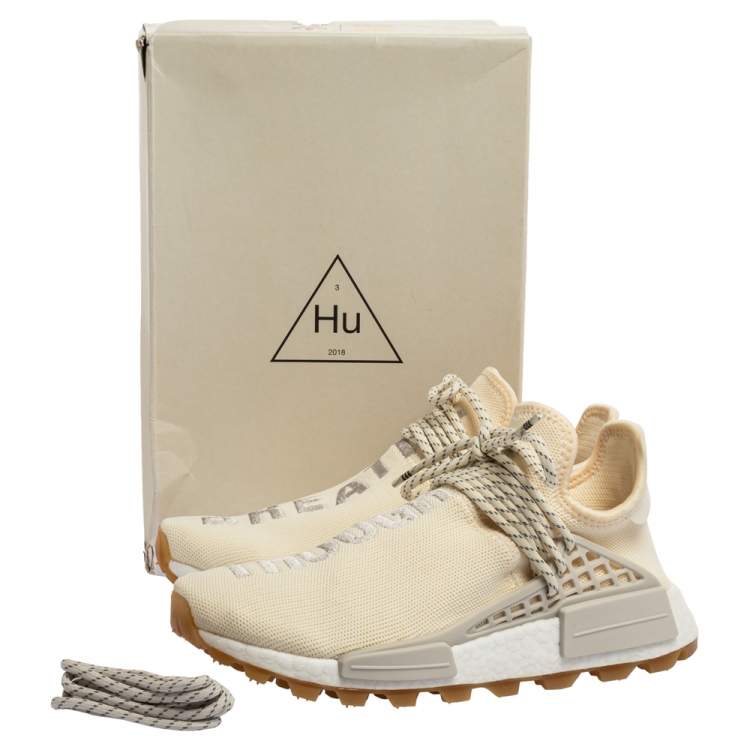 Adidas Cream White Fabric PW NMD PRD Pharrell Williams Sneakers Size 39.5 | TLC