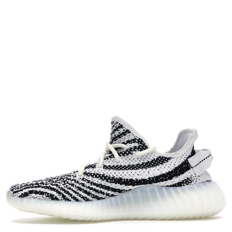 Pre Owned Adidas Yeezy 350 Zebra Sneakers Size EU 43 1/3 US 9.5